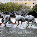 China factory custom outdoor bronze horse water fountain for sale